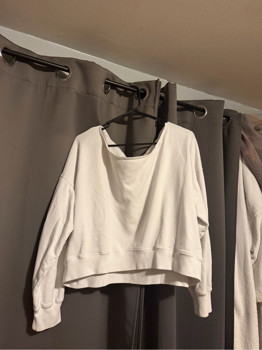 White Hollister Off Shoulder Crew